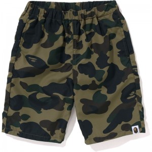 Kids' Bape 1st Camo Beach Shorts Shorts Green USA | SU1204824