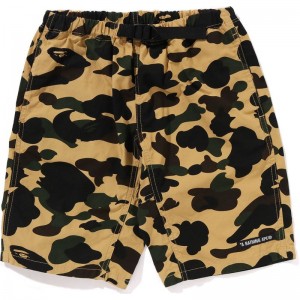 Kids' Bape 1st Camo Climbing Shorts Jr Shorts Yellow USA | DR5801581