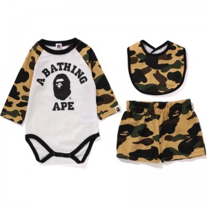 Kids' Bape 1st Camo College Baby Gift Set Kb Gift Set Yellow USA | DU6729179