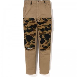 Kids' Bape 1st Camo Painter Pants Pants Beige USA | FI7795475