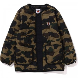 Kids' Bape 1st Camo Quilting Jacket Jackets Green USA | LL2178518