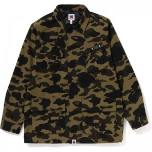 Kids' Bape 1st Camo Shirt Jacket Jackets Green USA | DX1545955