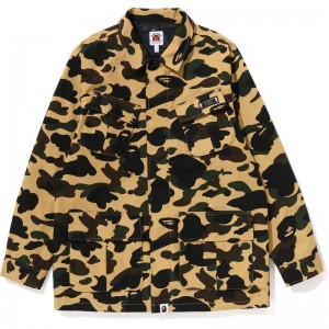 Kids' Bape 1st Camo Shirt Jacket Jackets Yellow USA | VQ7345035