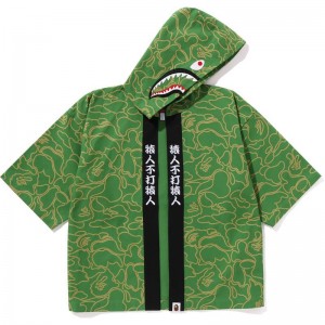 Kids' Bape 30th Anniv. Shark Kimono Jacket Jackets Green USA | BT7975395