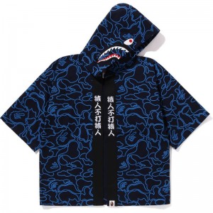 Kids' Bape 30th Anniv. Shark Kimono Jacket Jackets Navy USA | RK3595155