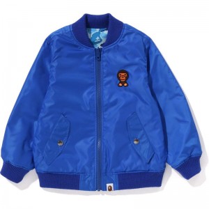 Kids' Bape Abc Camo Baby Milo Reversible Ma-1 Jacket Jackets Blue USA | MS0095205