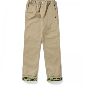 Kids' Bape Abc Camo Cuffed Pants Pants Beige USA | BZ7784774