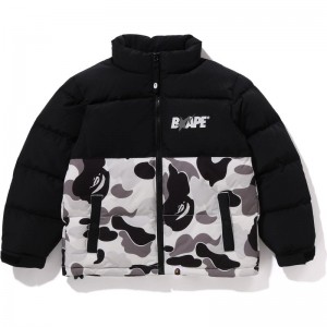 Kids' Bape Abc Camo Down Jacket Jackets Black USA | OJ1657267