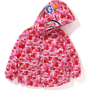 Kids' Bape Abc Camo Shark 4way Down Jacket Jackets Pink USA | PK2533053