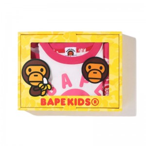 Kids' Bape Abc Milo Ape Head Gift Set Gift Set Pink USA | BI4449849