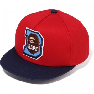 Kids' Bape Ape Head B Patch Cap Caps Red USA | IK9009909