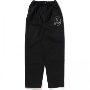 Kids' Bape Ape Head Curved Pants Jr Pants Black USA | RO3801481