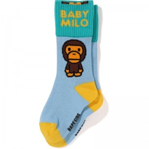 Kids' Bape Baby Milo Cuffs Socks Socks Sax USA | PV5733373