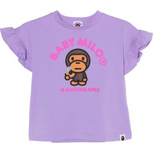 Kids' Bape Baby Milo Donuts Frill Tee Cut And Sewn Purple USA | CN8103213