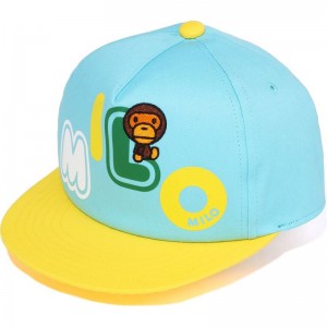 Kids' Bape Baby Milo Font Cap Caps Sax USA | GC8085005