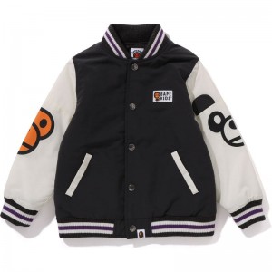 Kids' Bape Baby Milo Friends Sleeve Jacket Jackets Black USA | BJ3805685