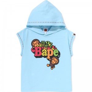 Kids' Bape Baby Milo Fruit S/S Pullover Hoodie Hoodie Sax USA | GC2046206