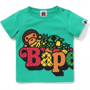 Kids' Bape Baby Milo Fruit Tee Cut And Sewn Green USA | RV6409549