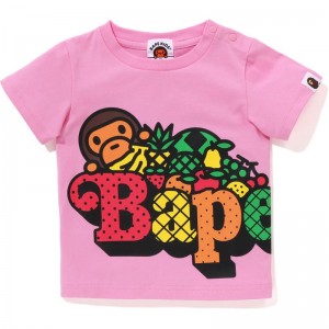 Kids' Bape Baby Milo Fruit Tee Cut And Sewn Pink USA | SA6562452