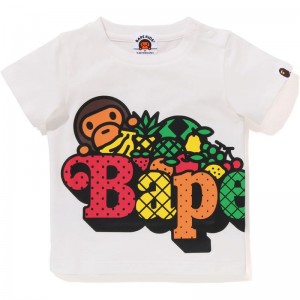 Kids' Bape Baby Milo Fruit Tee Cut And Sewn White USA | BW7957597