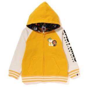 Kids' Bape Baby Milo Fruit Zip Hoodie Hoodie Yellow USA | UY0328538