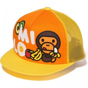 Kids' Bape Baby Milo Fruits Mesh Cap Caps Orange USA | ZG4048208