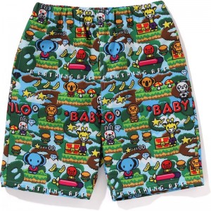 Kids' Bape Baby Milo Game Pattern Packable Shorts Shorts Multicolor USA | IM8523453