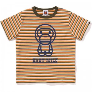 Kids' Bape Baby Milo Hoop Tee Cut And Sewn Orange USA | ZQ6520450