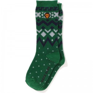 Kids' Bape Baby Milo Nordic Socks Socks Green USA | PO4662462