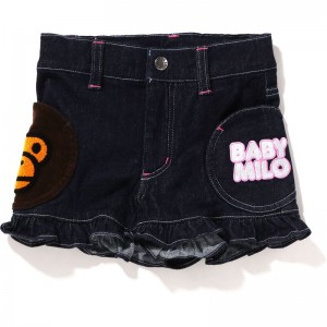 Kids' Bape Baby Milo Pocket Frill Shorts Shorts Indigo USA | BW5910890