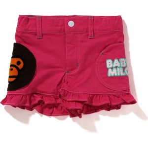 Kids' Bape Baby Milo Pocket Frill Shorts Shorts Pink USA | GC2041001