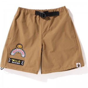 Kids' Bape Baby Milo Racing Shorts Shorts Beige USA | AH0884484