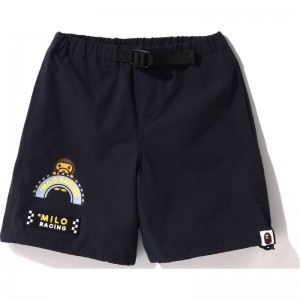 Kids' Bape Baby Milo Racing Shorts Shorts Navy USA | RH5254424