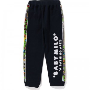 Kids' Bape Baby Milo Racing Sweat Pants Pants Navy USA | YP2923193