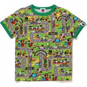 Kids' Bape Baby Milo Racing Tee Cut And Sewn Multicolor USA | KU2548458