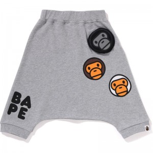 Kids' Bape Baby Milo Sarouel Sweat Shorts Shorts Grey USA | WP2421941