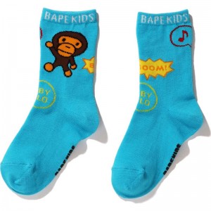 Kids' Bape Baby Milo Speech Balloon Socks Socks Sax USA | YE0367637