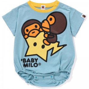 Kids' Bape Baby Milo Sta Bodysuit Relaxed Fit Underwear Sax USA | DQ9789179