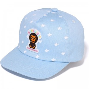 Kids' Bape Baby Milo Sta Denim Cap Caps Light Indigo USA | YO6767077