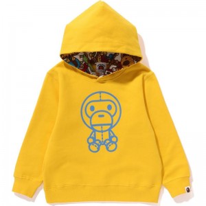 Kids' Bape Baby Milo Toy Pullover Hoodie Hoodie Yellow USA | NN1838088