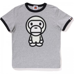 Kids' Bape Baby Milo Uv Print Tee Cut And Sewn Grey USA | YA1179519