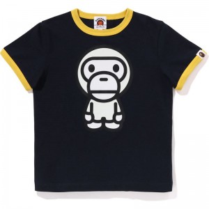 Kids' Bape Baby Milo Uv Print Tee Cut And Sewn Navy USA | WG4488248