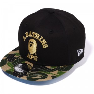 Kids' Bape Bk15th Anniversary Abc Camo New Era 9fif Caps Black USA | IL1286526