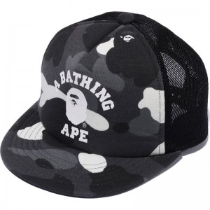 Kids' Bape City Camo College Mesh Cap Caps Black USA | GR5181011