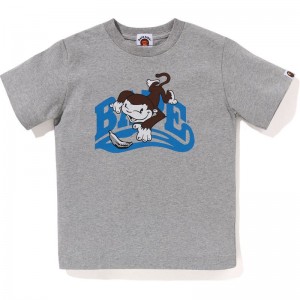 Kids' Bape Classic Milo Tee Cut And Sewn Grey USA | LY4022502