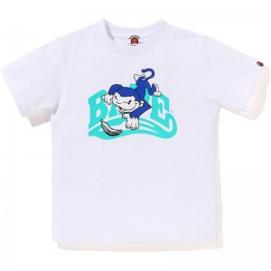 Kids' Bape Classic Milo Tee Cut And Sewn White USA | JP6422942