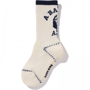 Kids' Bape College Baseball Socks Socks White USA | HJ5272222