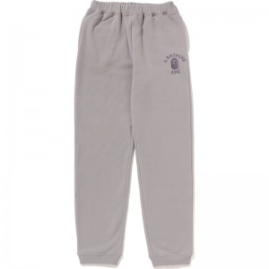 Kids' Bape College Embroidery Sweat Pants Relaxed Fit Pants Grey USA | DP6246826