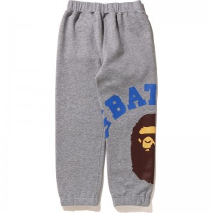 Kids' Bape Giant College Sweat Pants Pants Grey USA | MK2767177