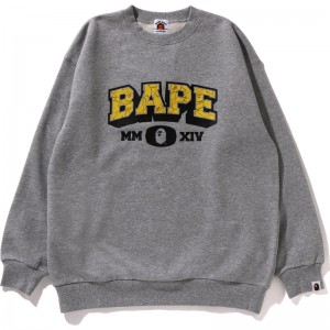 Kids' Bape Line Camo Crewneck Relaxed Fit Sweatshirts Grey USA | ZY3935395